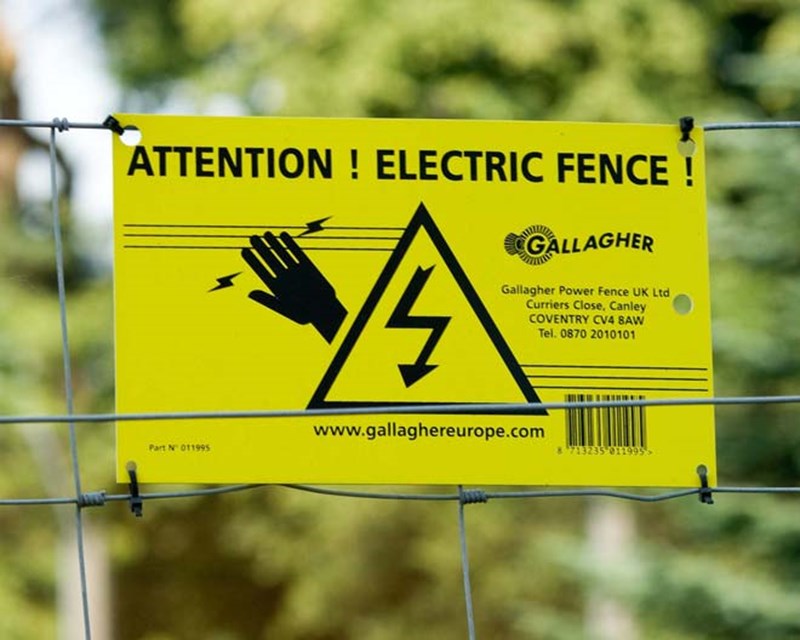 A modern Gallagher fence